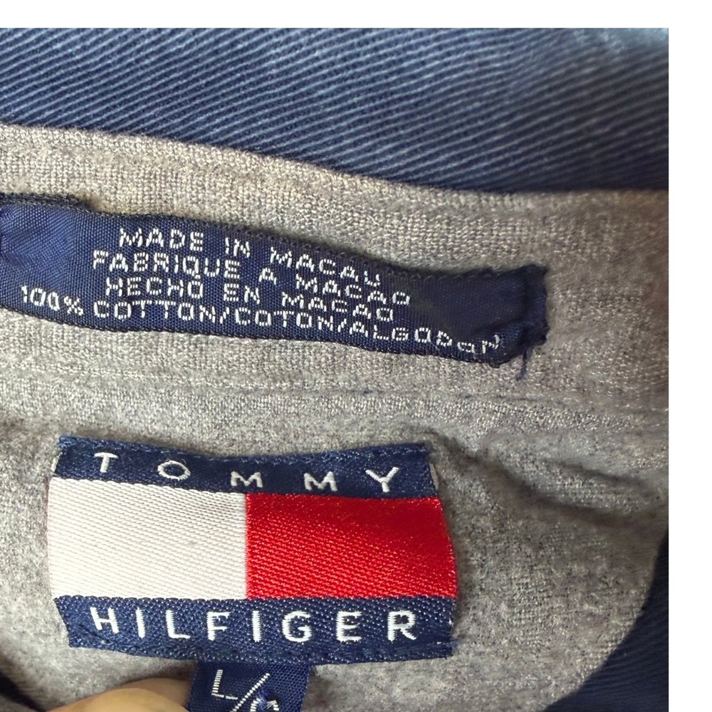 Tommy Hilfiger Rowing Rugby Shirt Mens Large Multicolor Colorblock Long Sleeve - Picture 2 of 5
